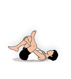 Animated Doplus character performing a spine stretch